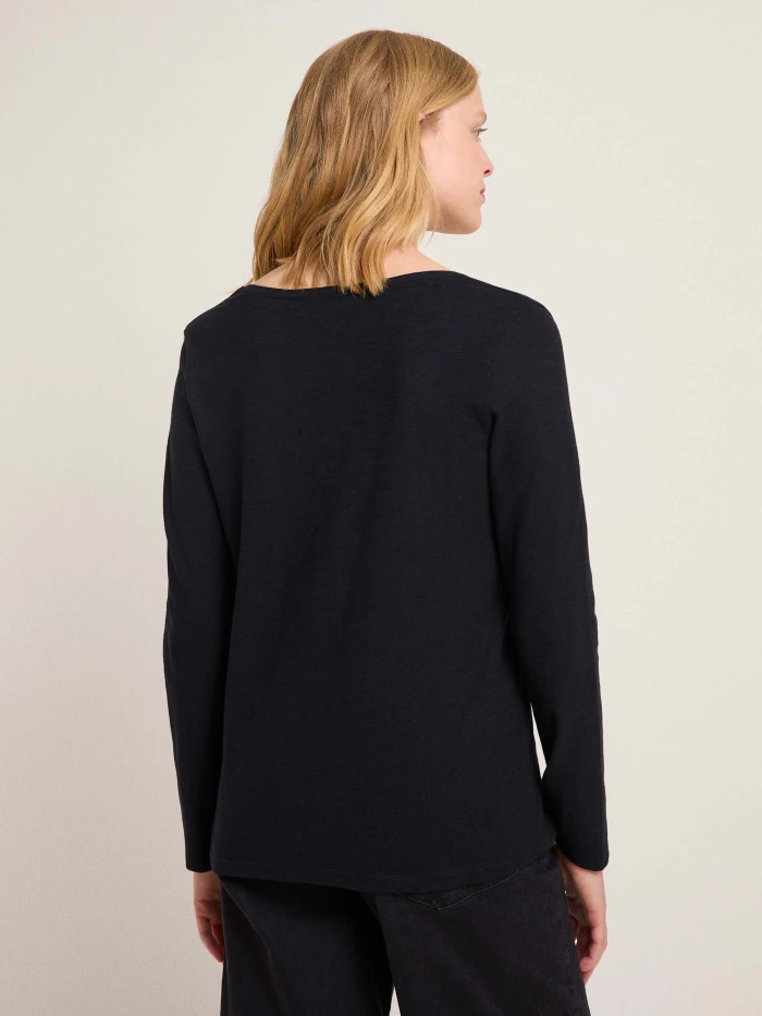 Lanius Shirt mit V-Ausschnitt (GOTS) Black Friday