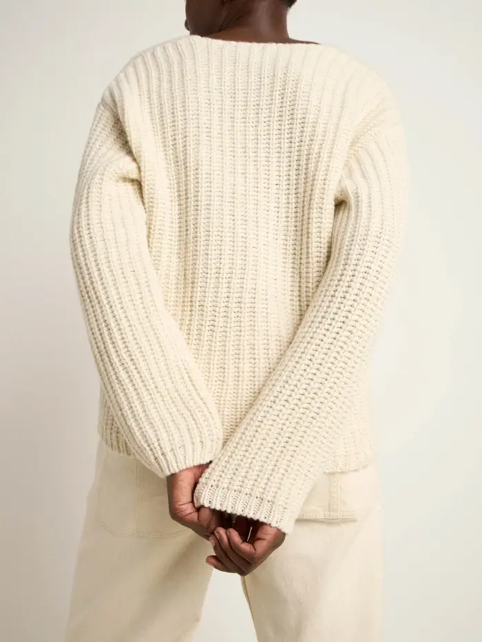 Lanius Pullover mit V-Ausschnitt (GOTS) Große Rabatte