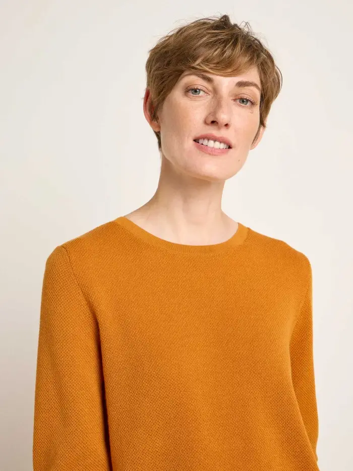 Lanius Struktur-Halbarmpullover (GOTS) Begrenzte Freigabe