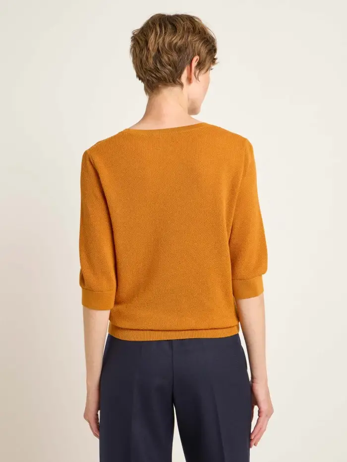 Lanius Struktur-Halbarmpullover (GOTS) Begrenzte Freigabe