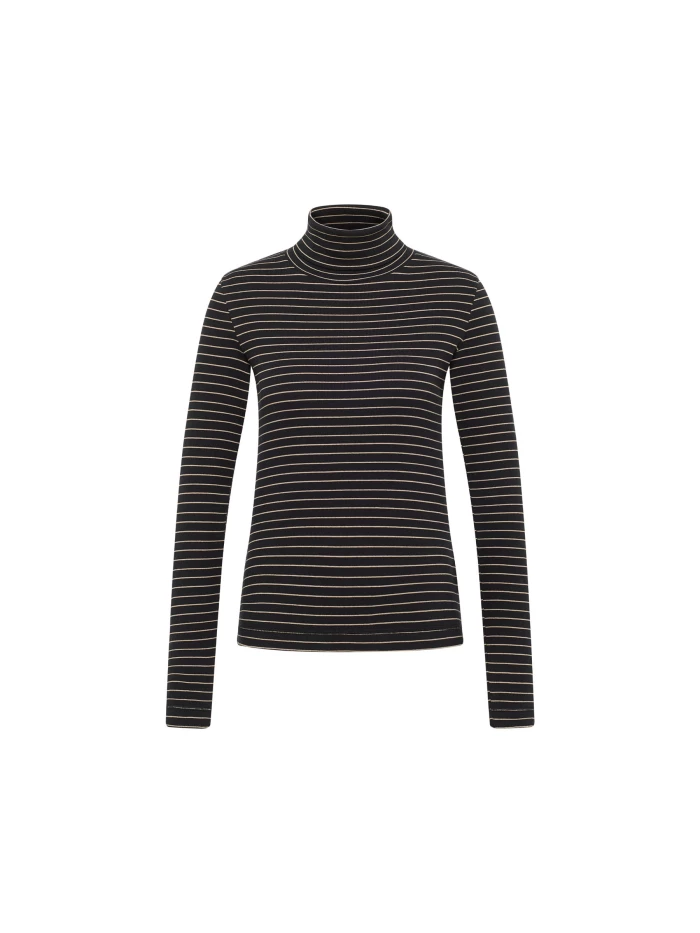 Lanius Streifen-Rollkragenshirt (GOTS) Sonderangebot der Fabrik