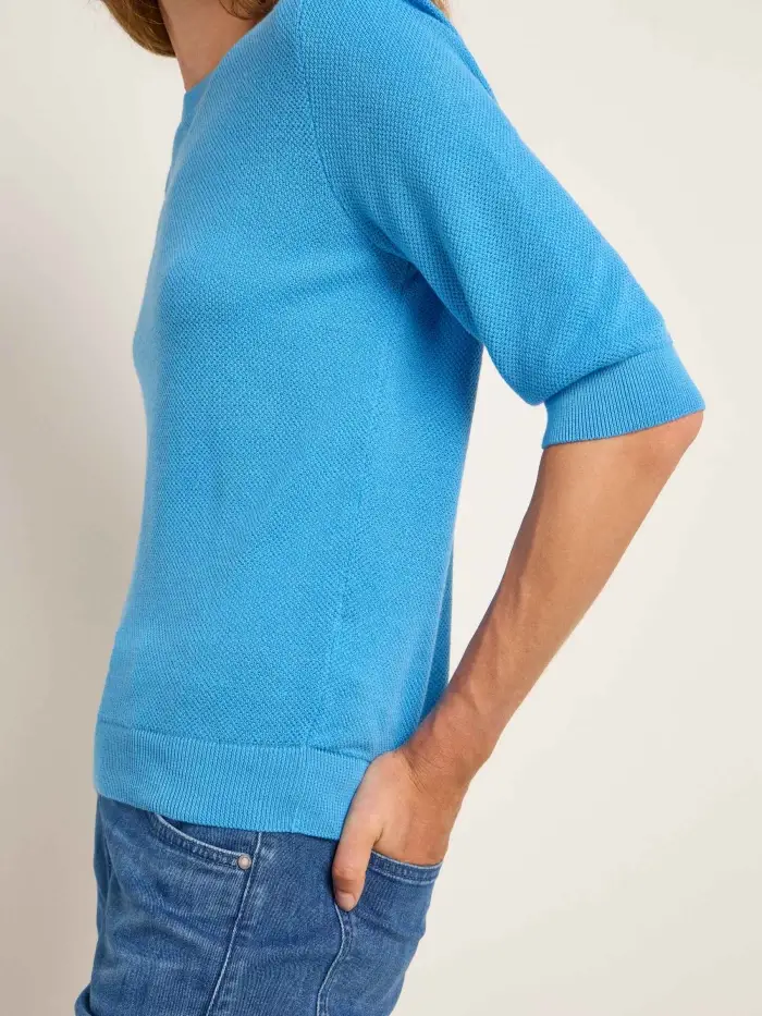 Lanius Struktur-Halbarmpullover (GOTS) Super Rabatt