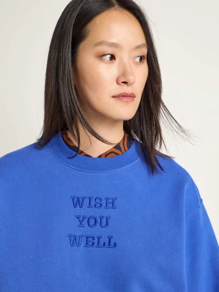 Lanius Statement Sweatshirt "wish you well" (GOTS) Verkauf