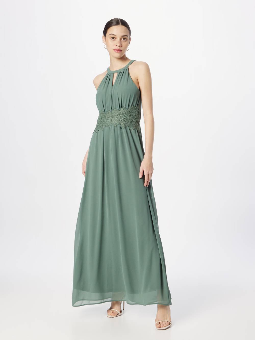 VILA Evening Dress in Jade Auslauf