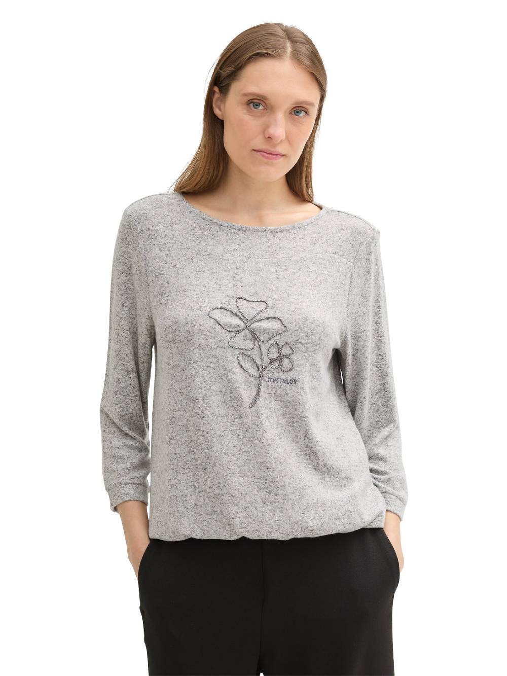 TOM TAILOR Shirt in Mottled Grey Top Angebot