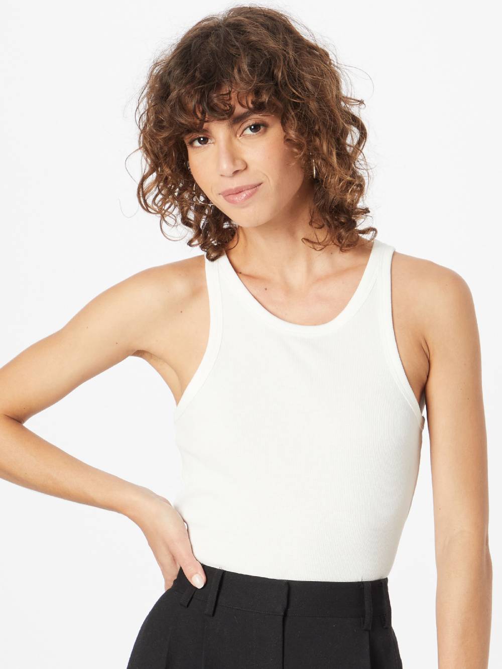 ONLY Top 'Lindsay' in Pastel Green, White Neueste Mode