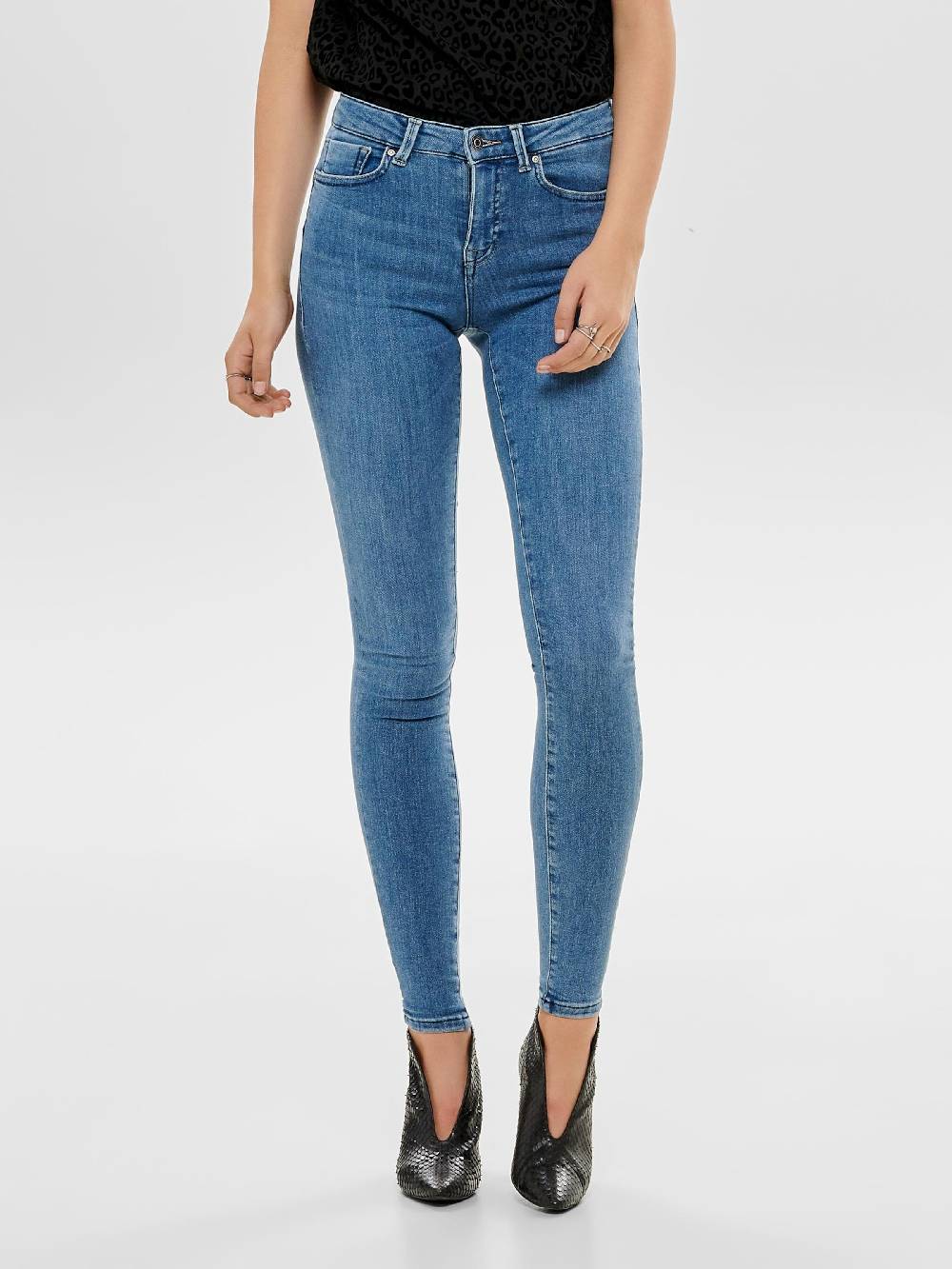 ONLY Skinny Jeans 'Power' in Blue Denim Saisonale Angebote