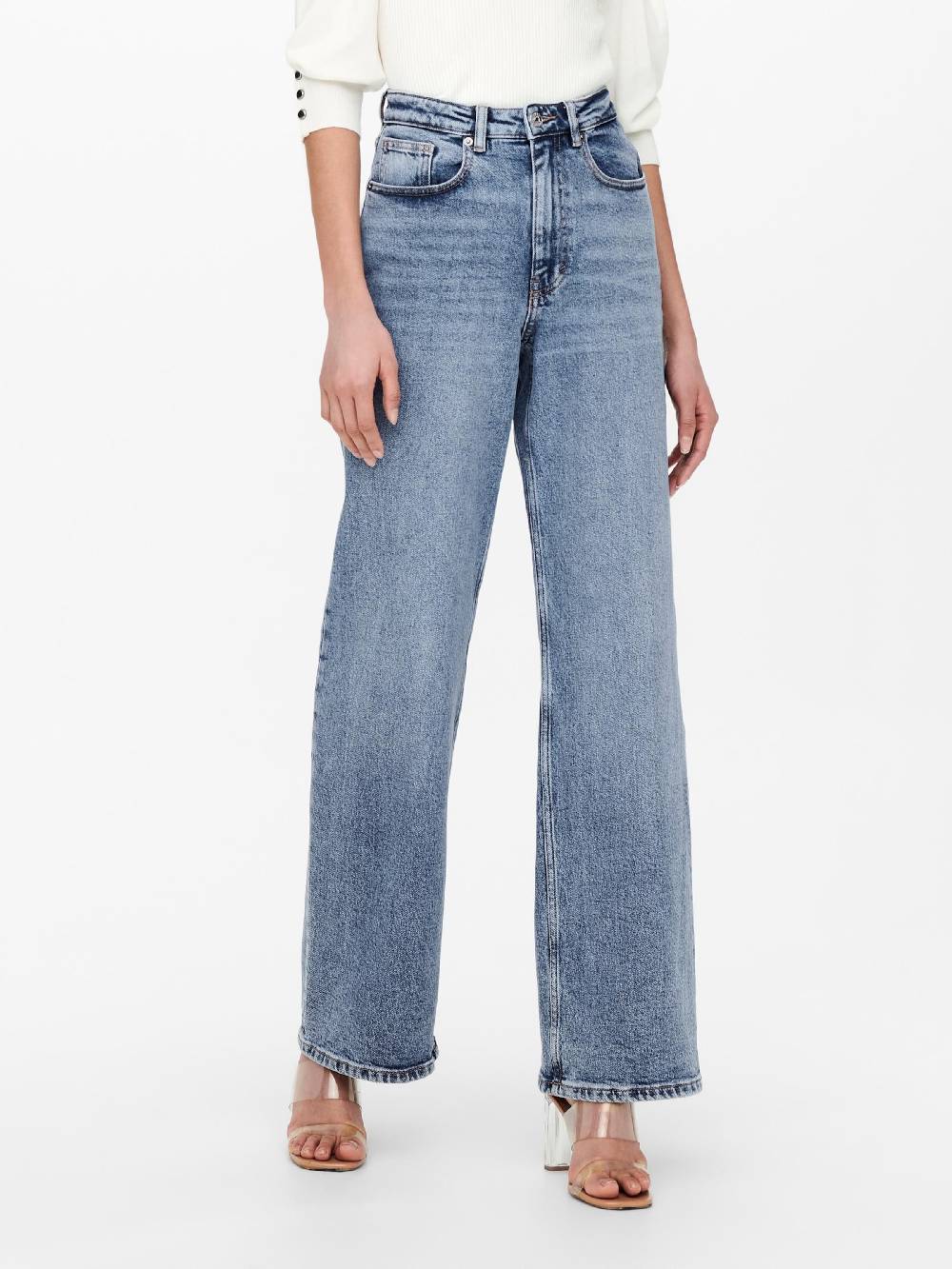 ONLY Wide leg Jeans 'ONLJuicy' in Blue Denim Kauf eins, bekomm eins gratis