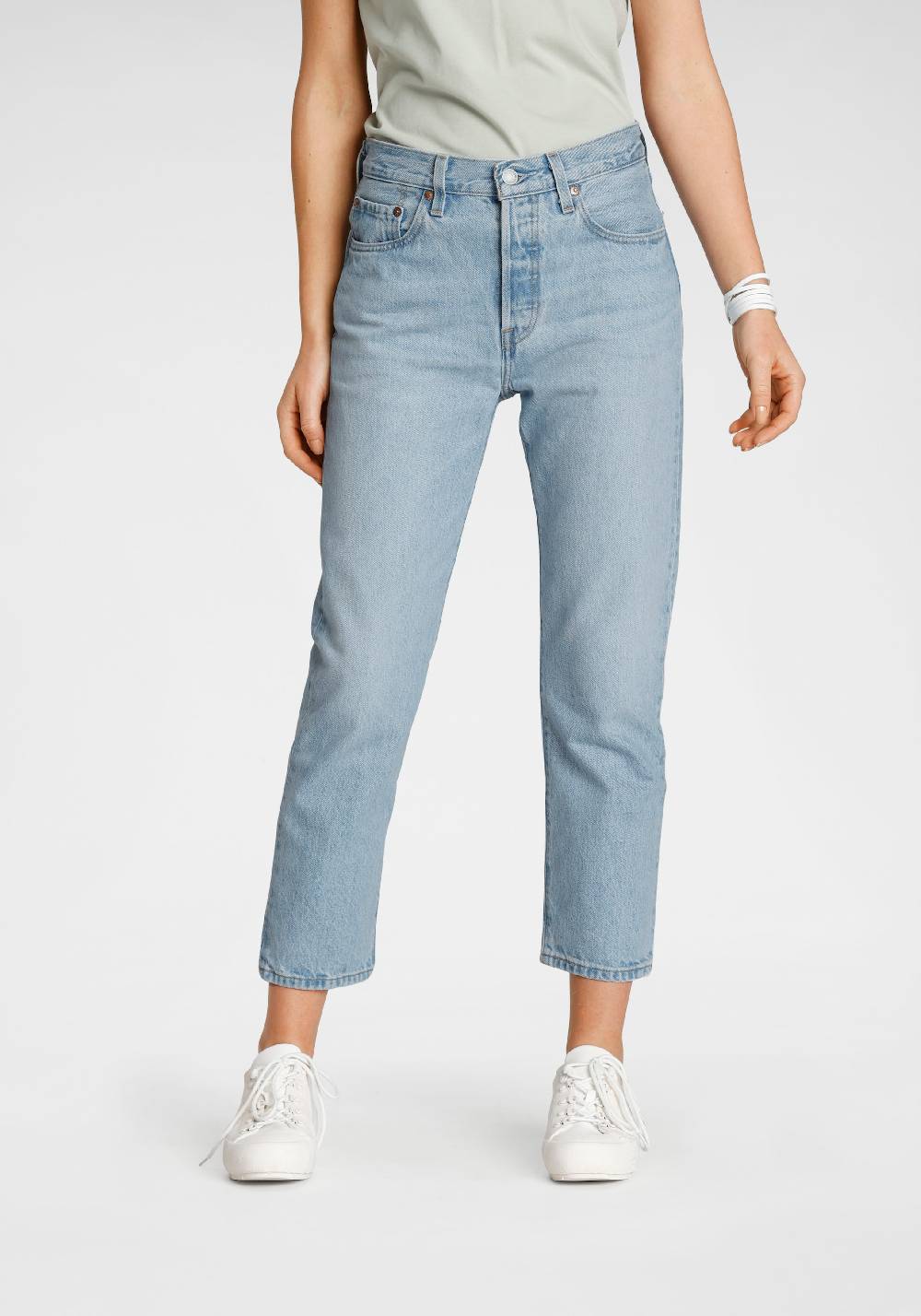 LEVI'S ® Regular Jeans '501 Crop' in Blue Denim Tägliche Deals
