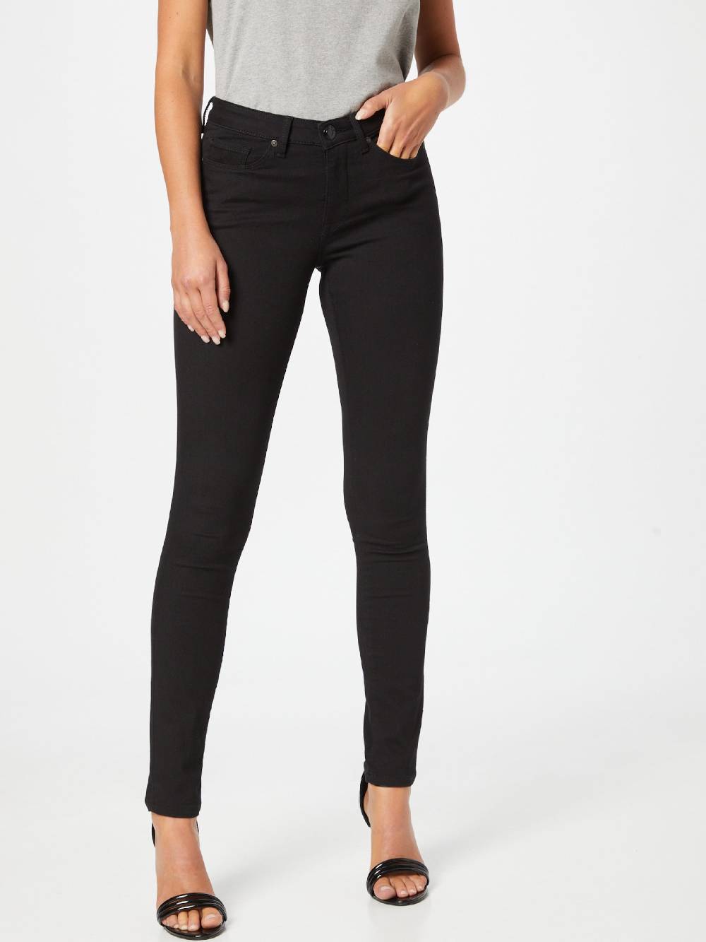 OPUS Skinny Jeans 'Elma' in Black Denim Tiefpreis