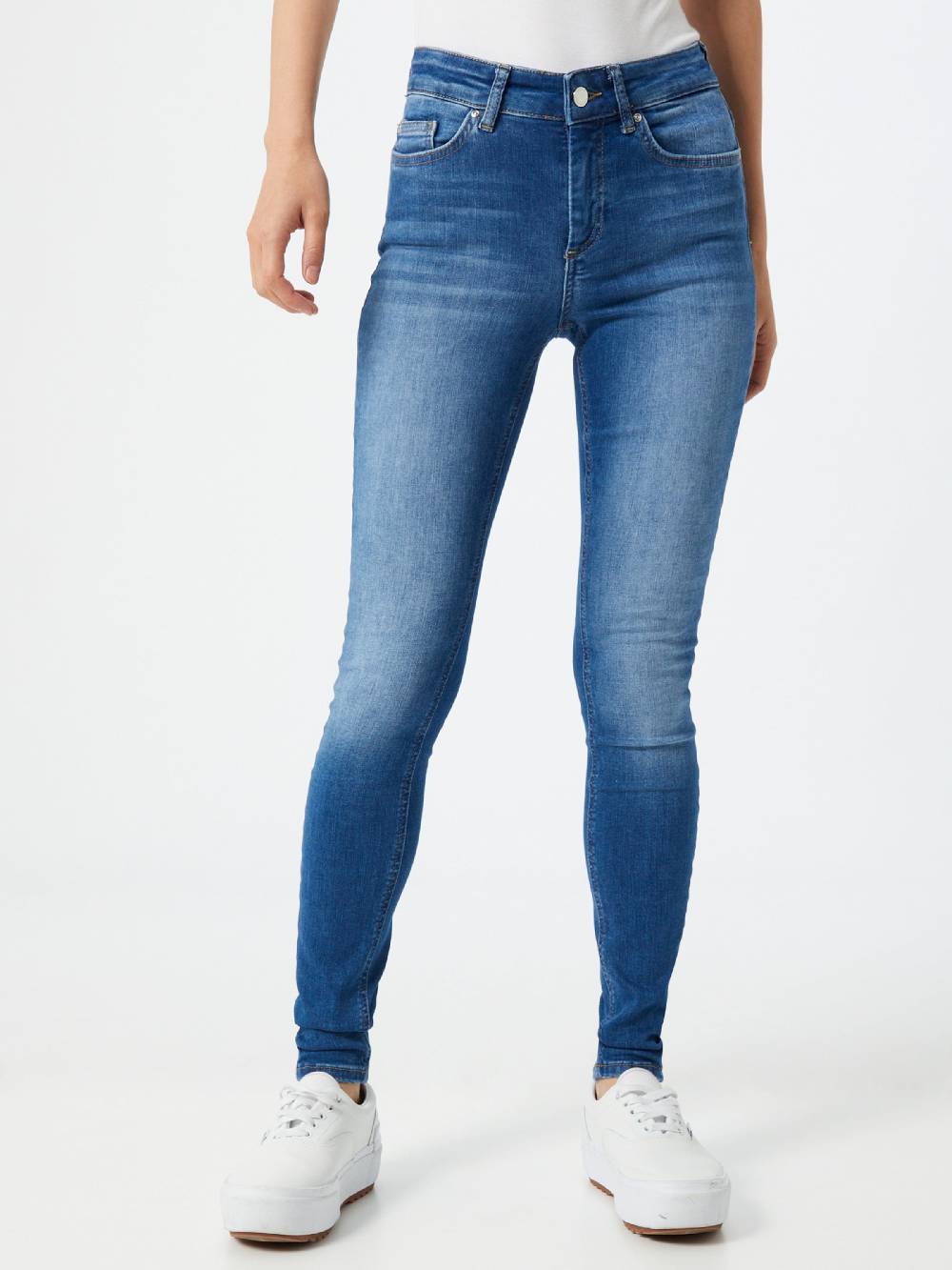 ONLY Skinny Jeans in Blue Denim Kostenlose Rückgabe