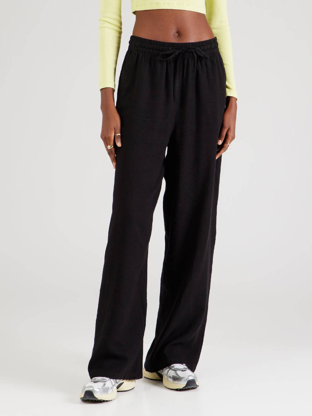 VERO MODA Wide leg Pants 'VMLINN' in Black Bis zu 55% Rabatt