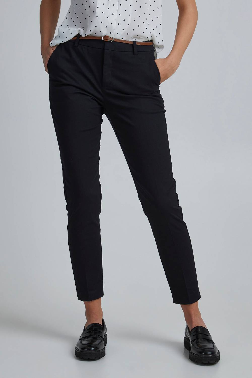 b.young Slim fit Chino Pants 'Days' in Black zollfrei