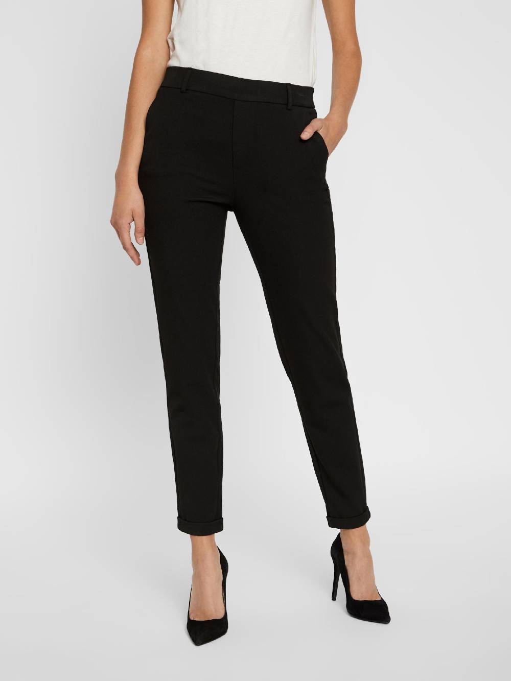 VERO MODA Regular Chino Pants 'VMMaya' in Black Hotsell