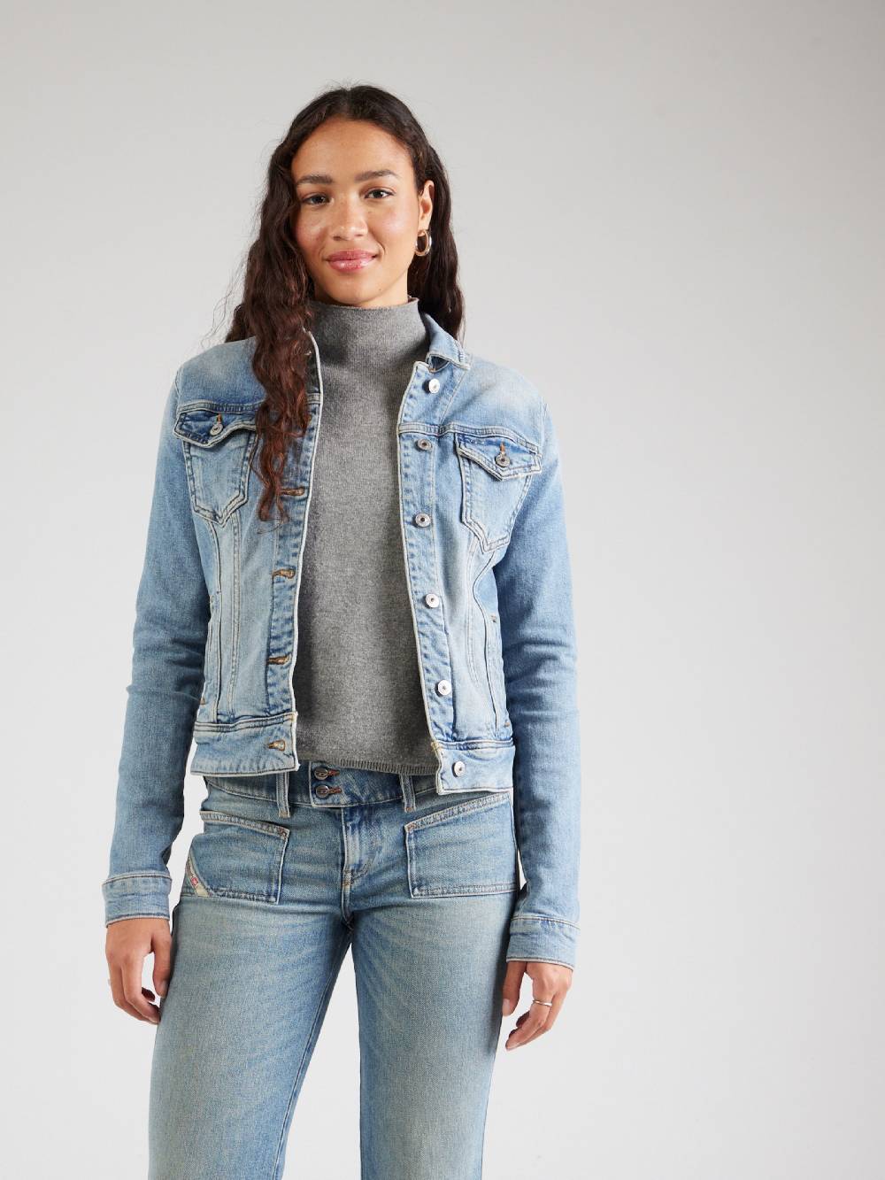 LTB Between-Season Jacket 'Dean ' in Blue Denim Flash Sale
