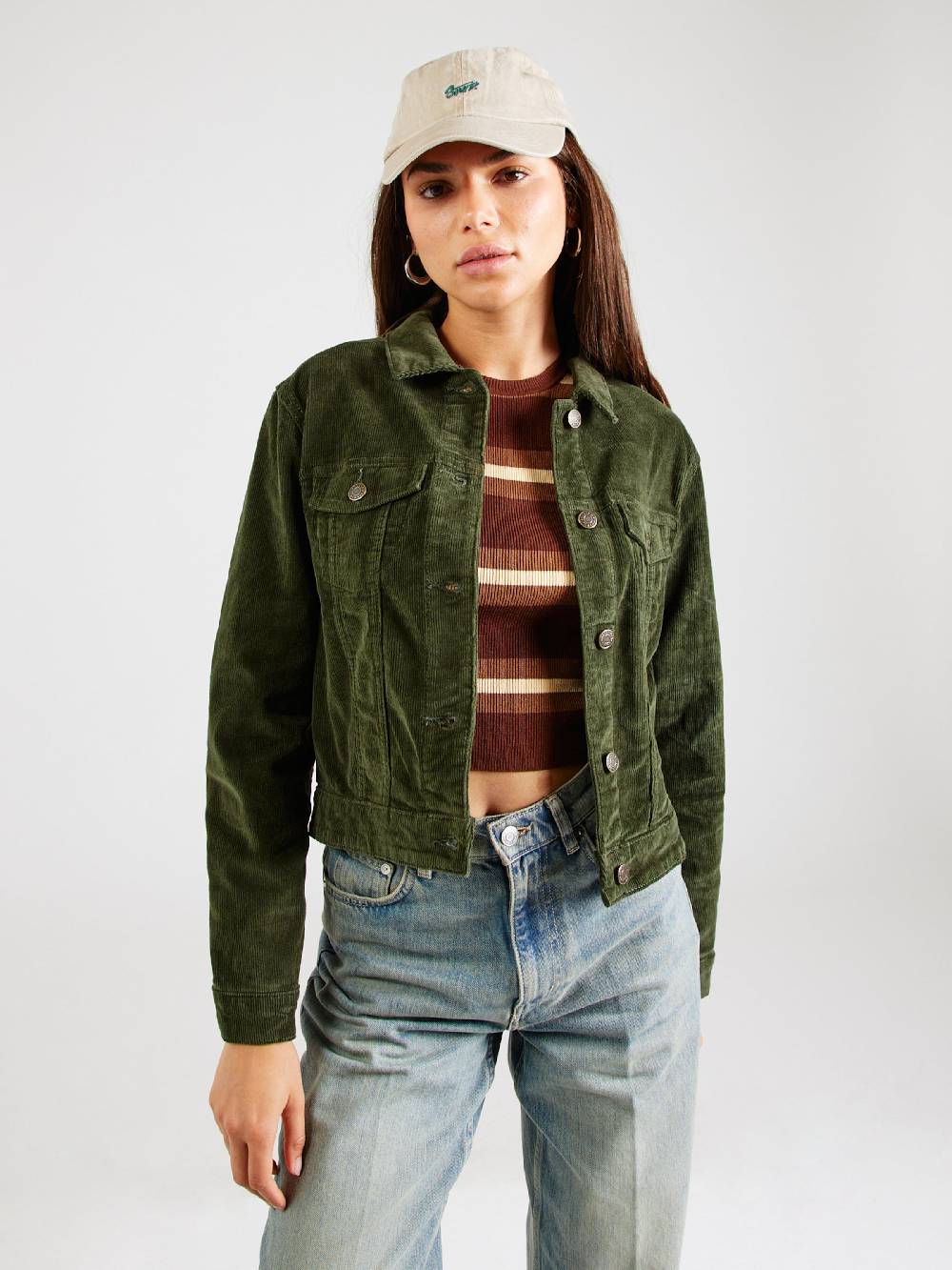 Noisy may Between-Season Jacket 'NMDEBRA' in Dark Green Muttertagsangebot