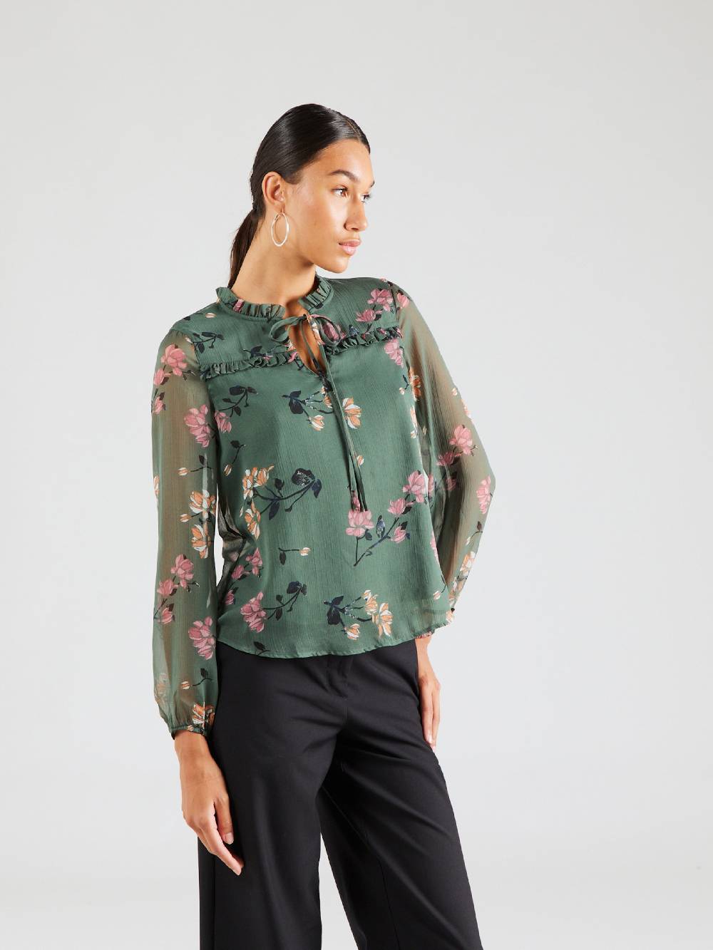 VERO MODA Blouse 'MILLA' in Jade Letzter Tag