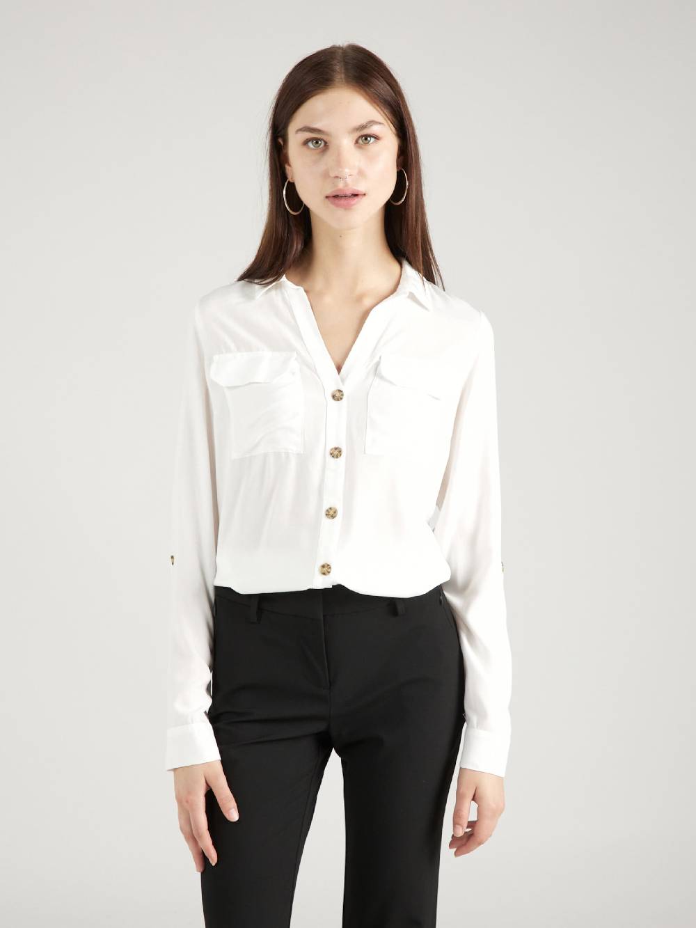 VERO MODA Blouse 'Bumpy' in White Zeitbegrenzte Promotion
