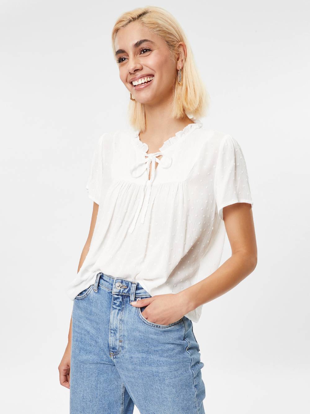 JDY Blouse 'Lima' in Off White Bis zu 60% Rabatt