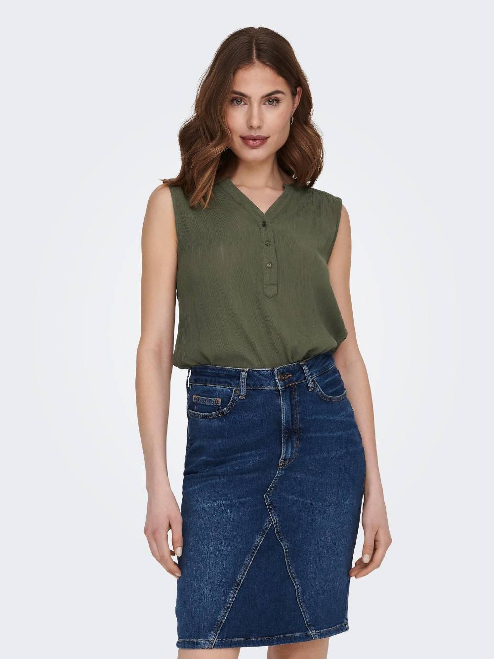 ONLY Blouse 'ONLJette' in Olive Bis zu 65% Rabatt