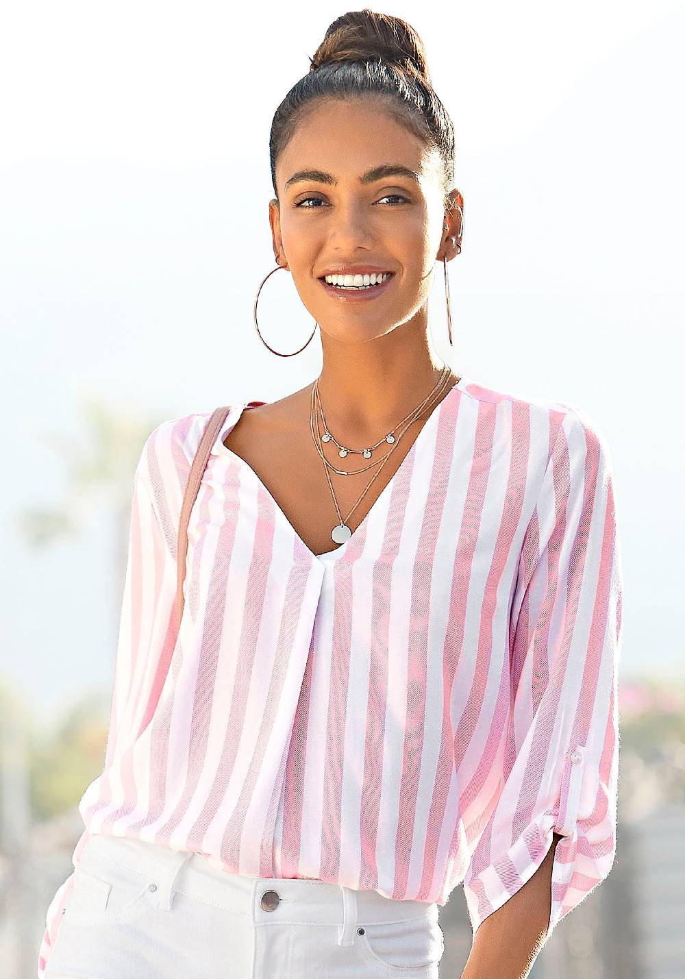 LASCANA Blouse in Pink, Pink Vierteljährliche Förderung