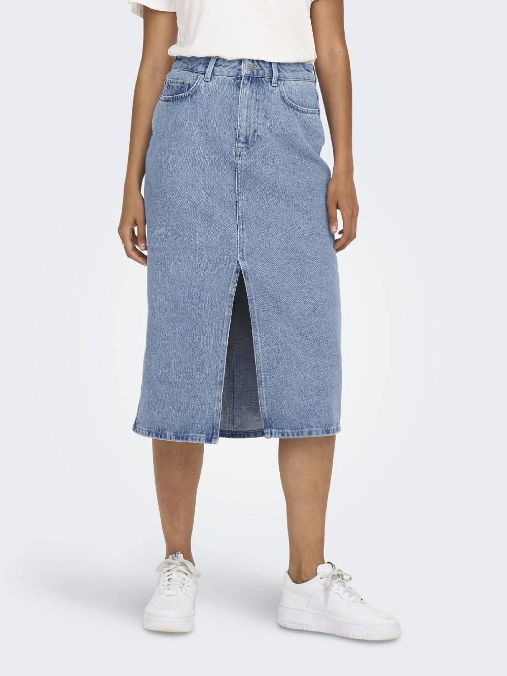 ONLY Skirt 'ONLBianca' in Blue Denim Im Verkauf