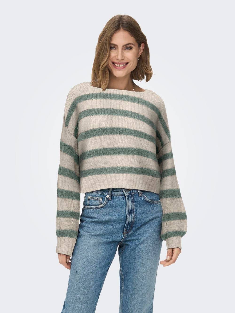 ONLY Sweater 'ONLAYA' in Beige Günstig kaufen