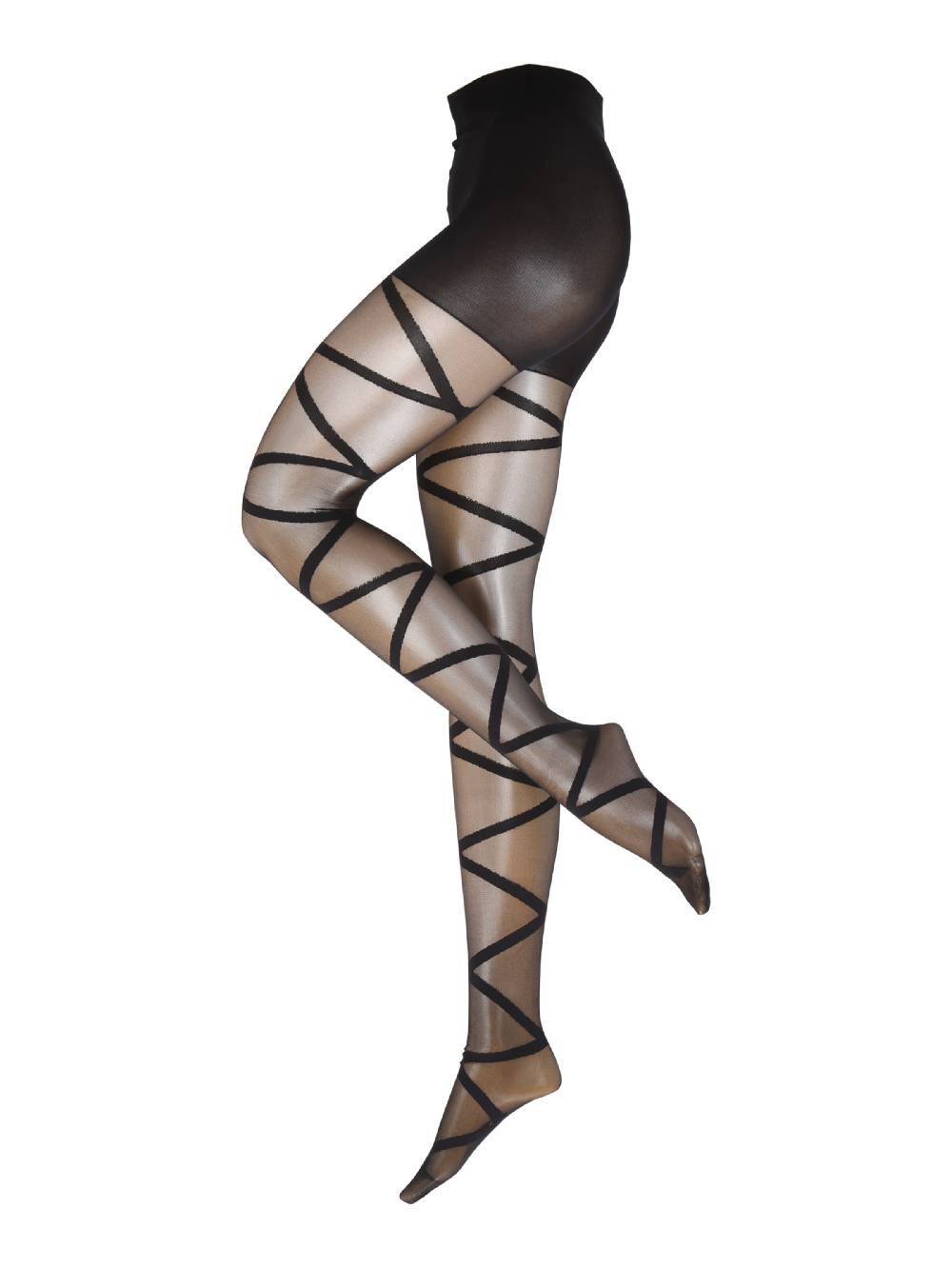 Hunkemöller Fine Tights 'Open Gladiator' in Black Kostenloser Versand international