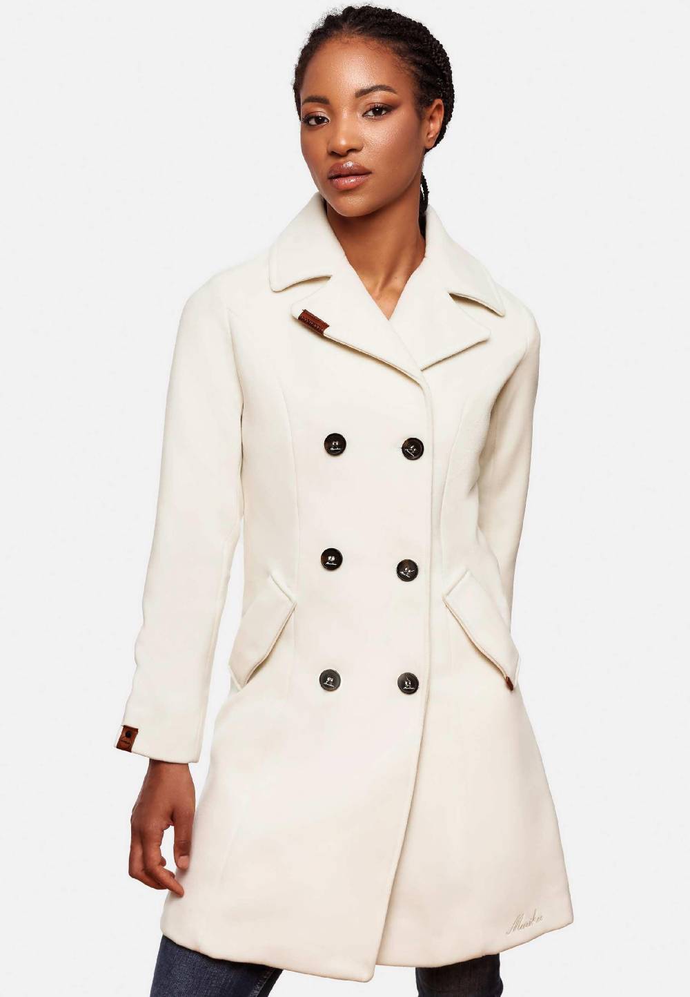 MARIKOO Between-Seasons Coat 'Nanakoo' in Natural White Großer Ausverkauf