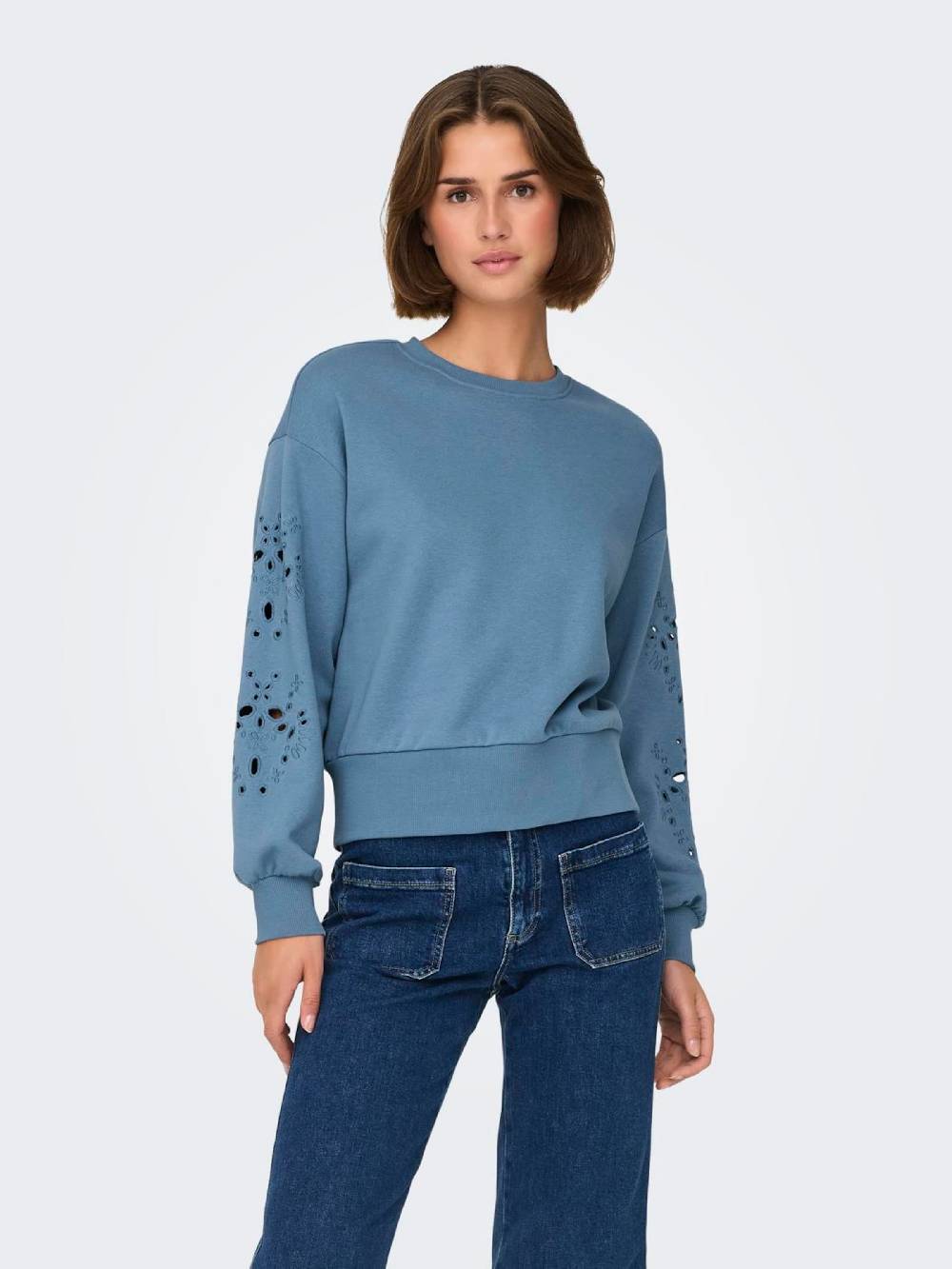 ONLY Sweatshirt 'ONLWinnie' in Blue Riesige Ersparnisse
