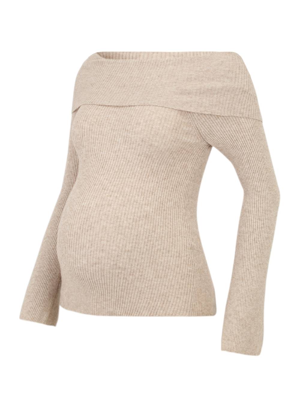 Only Maternity Sweater 'OLMJAYDEN' in Light Brown 2025