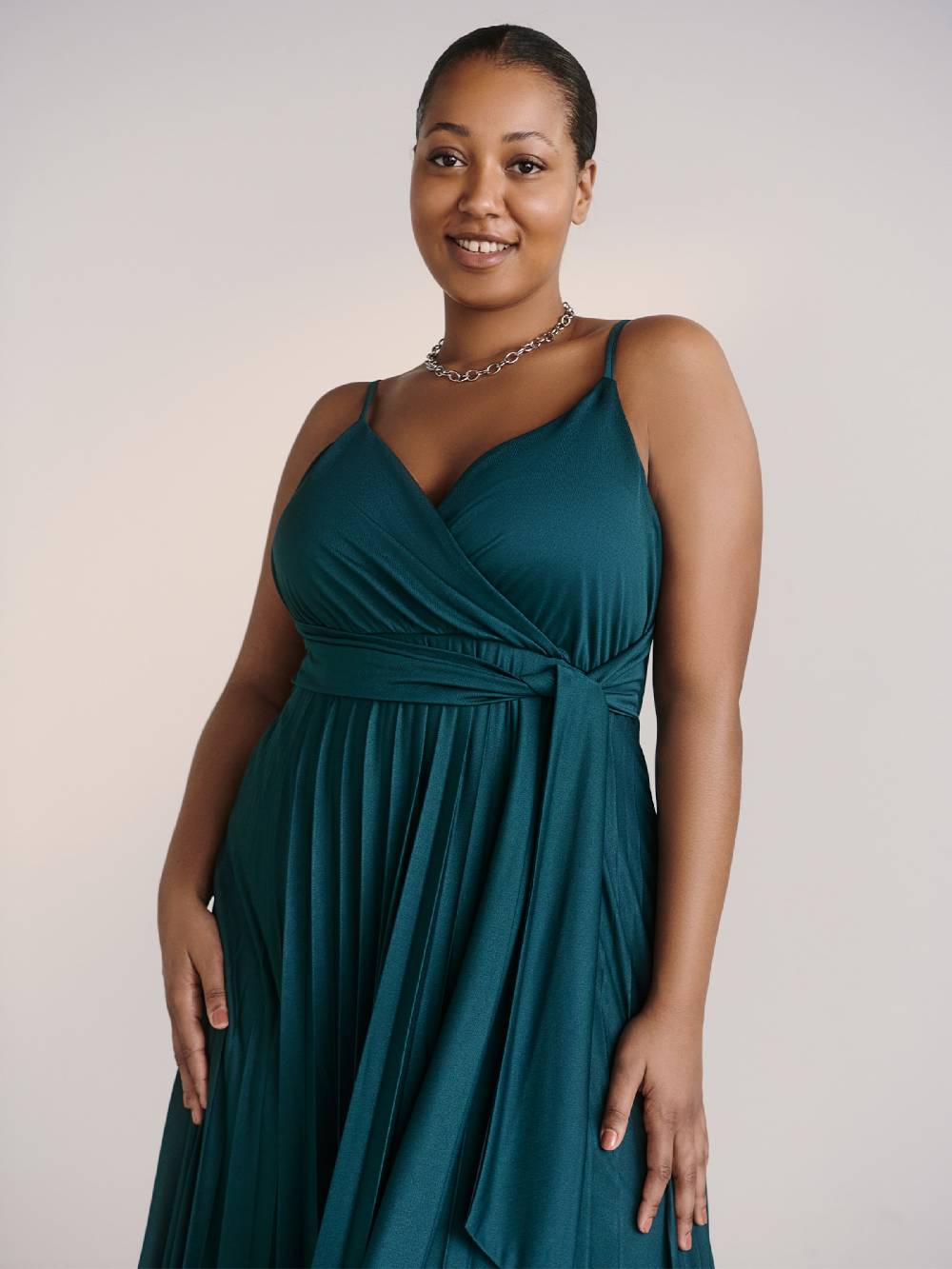 Guido Maria Kretschmer Curvy Dress in Emerald Cyber Monday