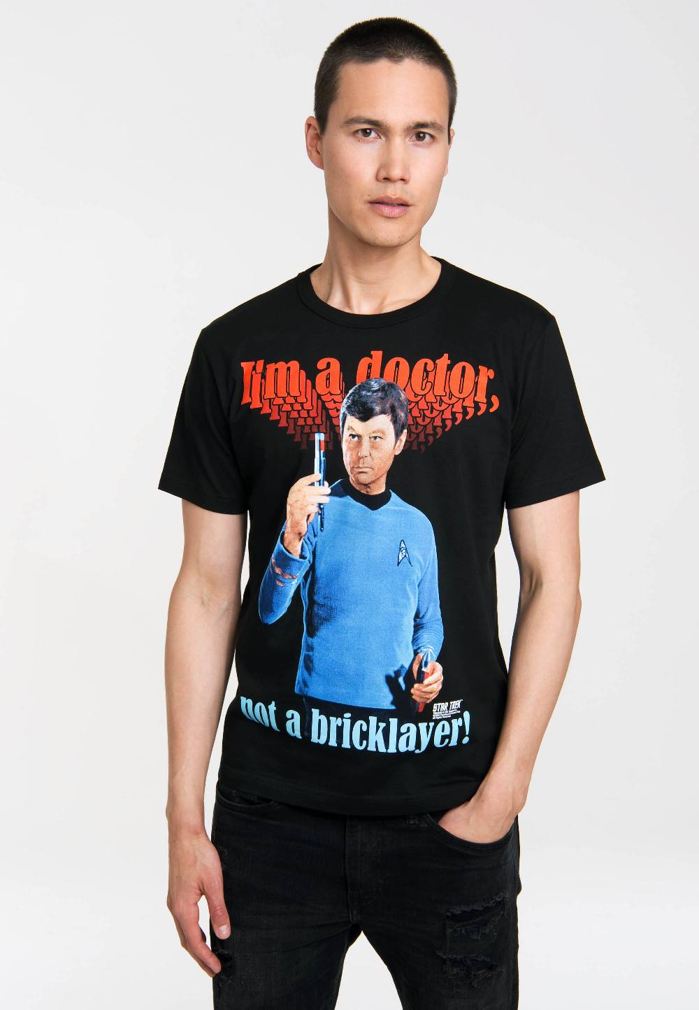Logoshirt Star Trek - Dr. McCoy - I'm A Doctor Not A Bricklayer - T-Shirt Print - Herren Online
