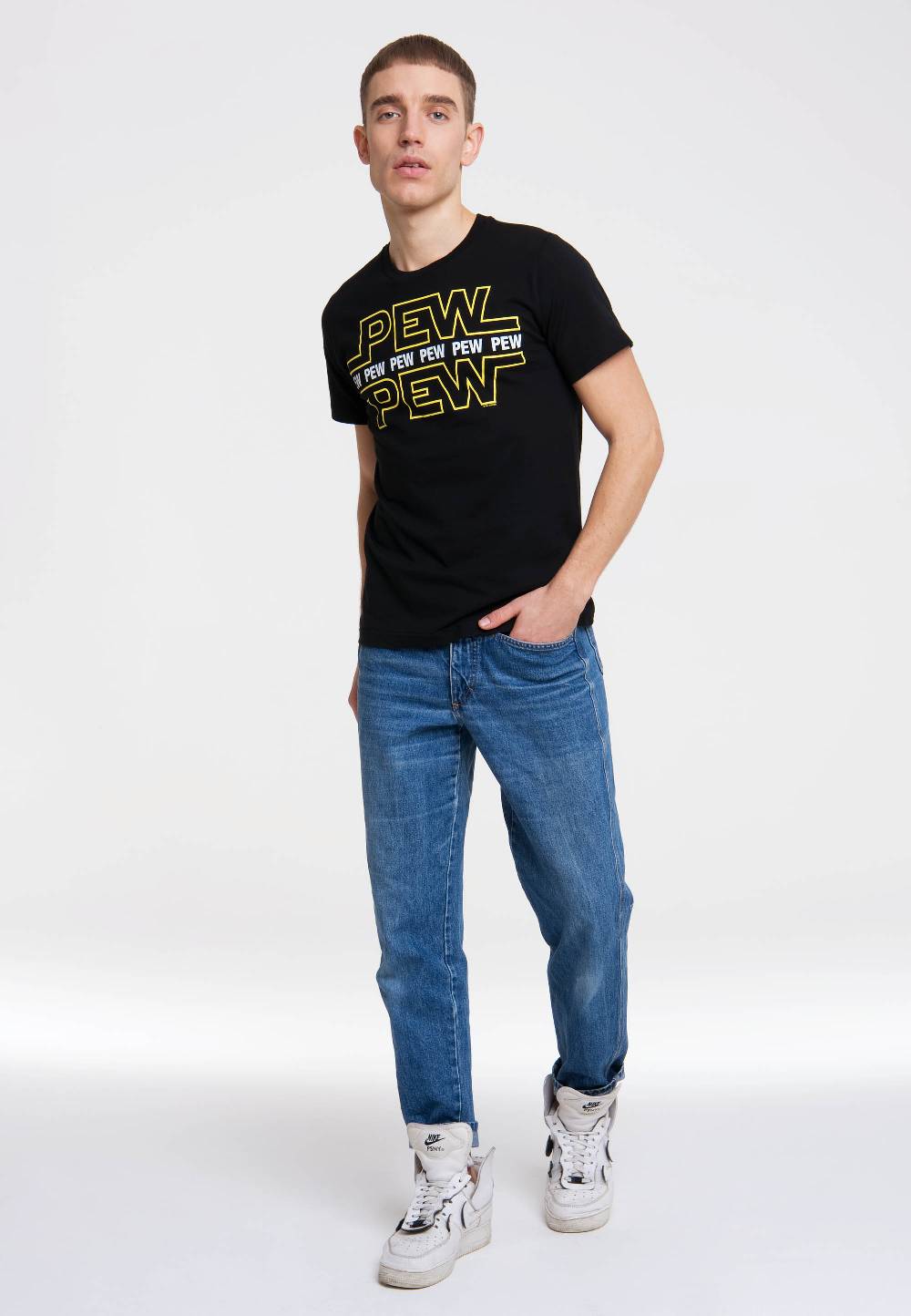 Logoshirt Pew Pew - T-Shirt Print Fabrikverkauf