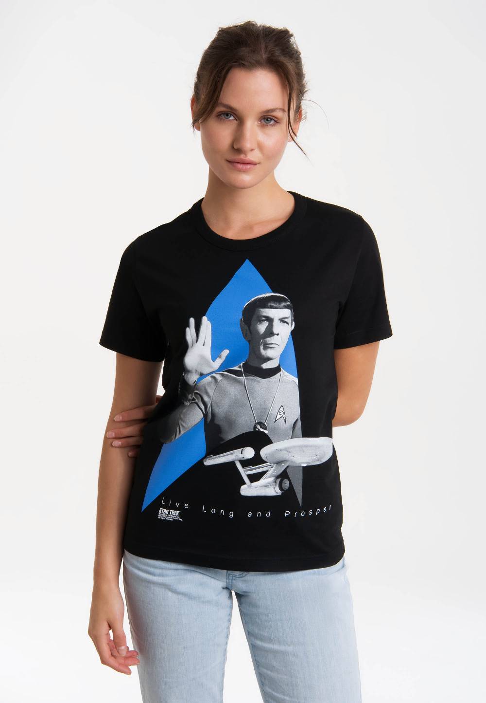 Logoshirt Star Trek - Spock - USS Enterprise Logo - T-Shirt Print - Damen Kostenloser Versand