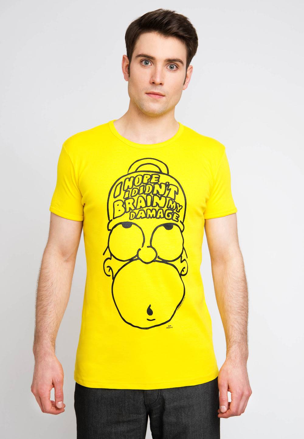 Logoshirt The Simpsons - Homer Simpson - Brain My Damage - T-Shirt Print - Herren Flash Sale