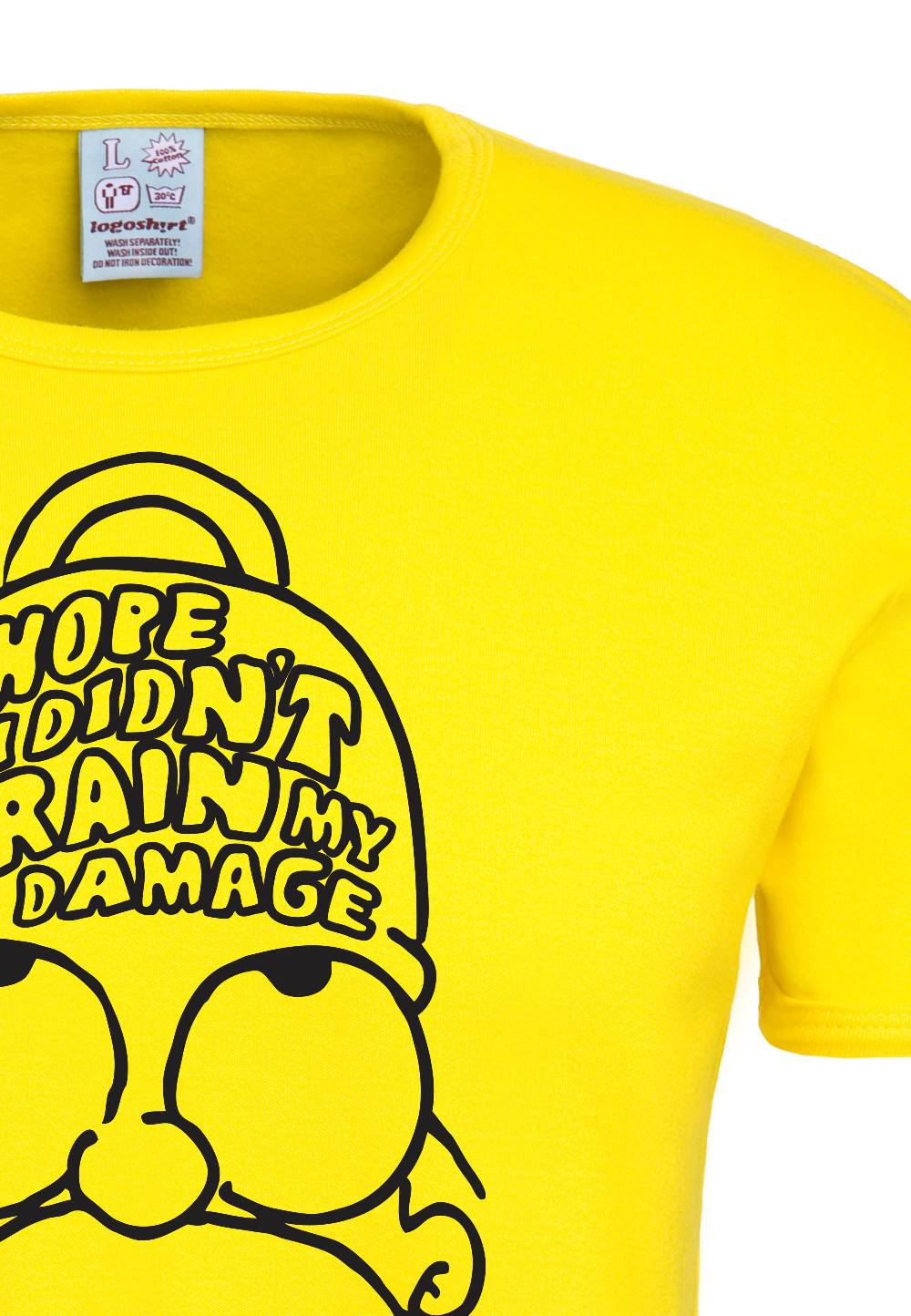 Logoshirt The Simpsons - Homer Simpson - Brain My Damage - T-Shirt Print - Herren Flash Sale