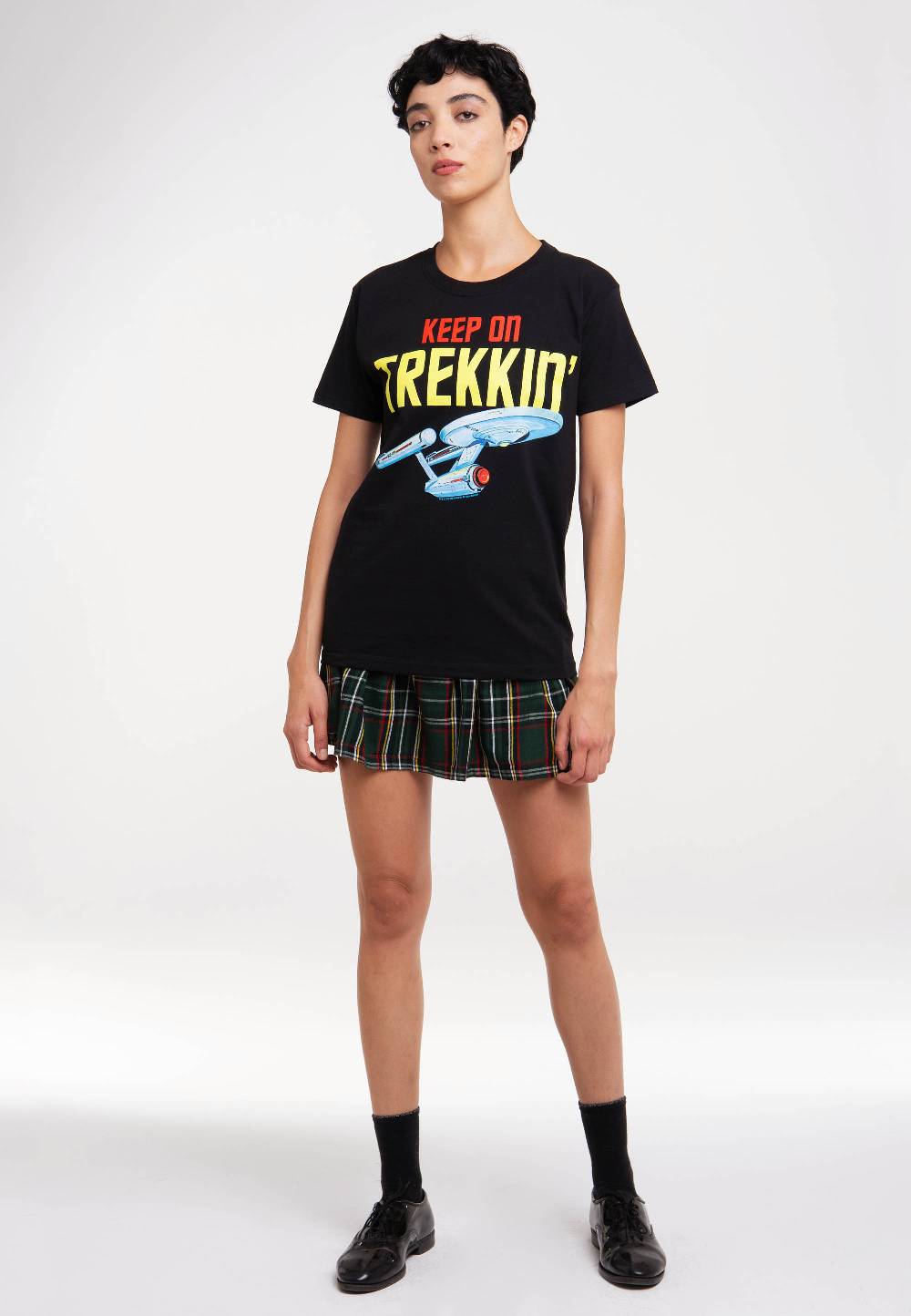 Logoshirt Star Trek - USS Enterprise - Keep On Trekkin' - T-Shirt Print Weihnachtsangebot