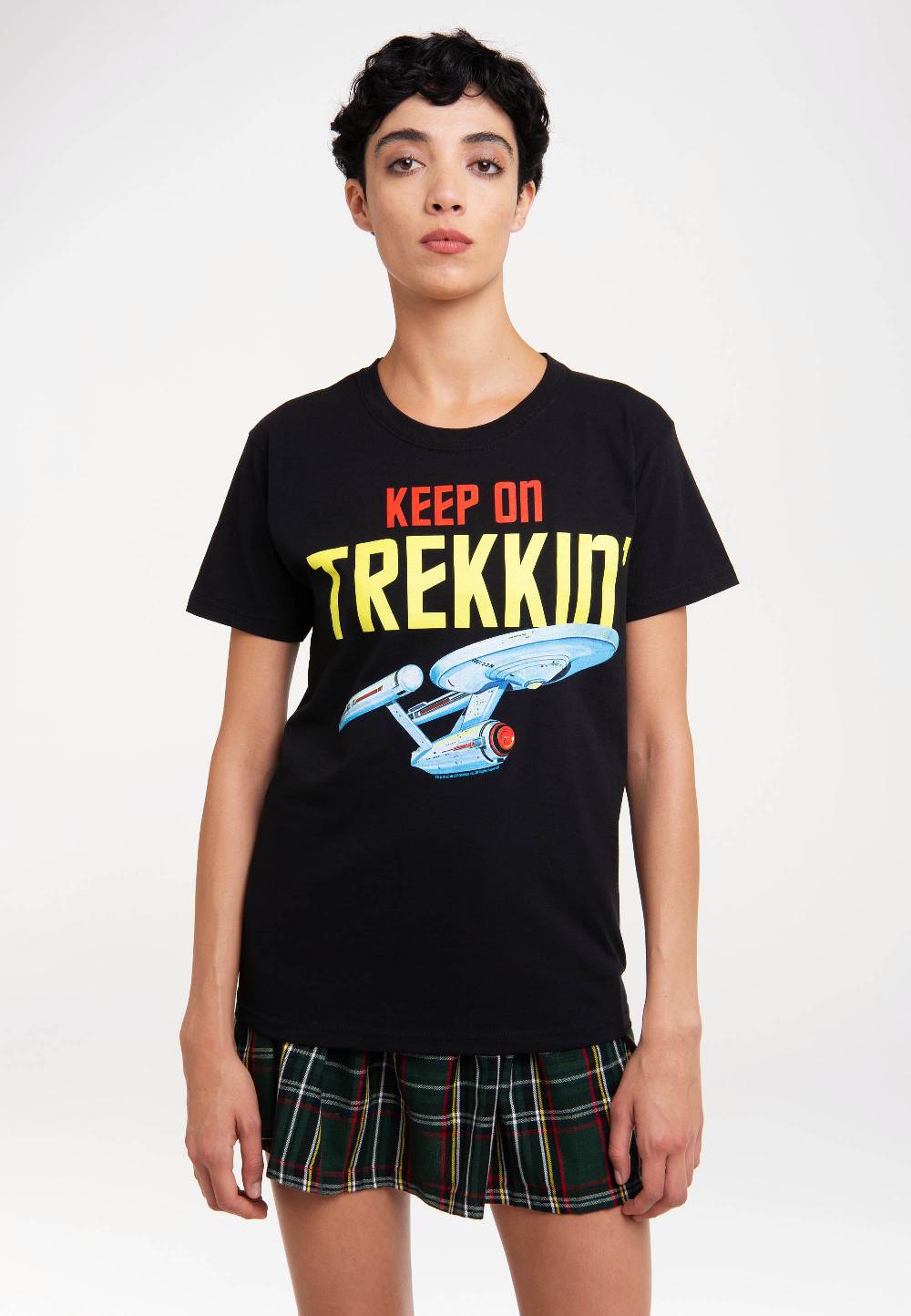 Logoshirt Star Trek - USS Enterprise - Keep On Trekkin' - T-Shirt Print Weihnachtsangebot