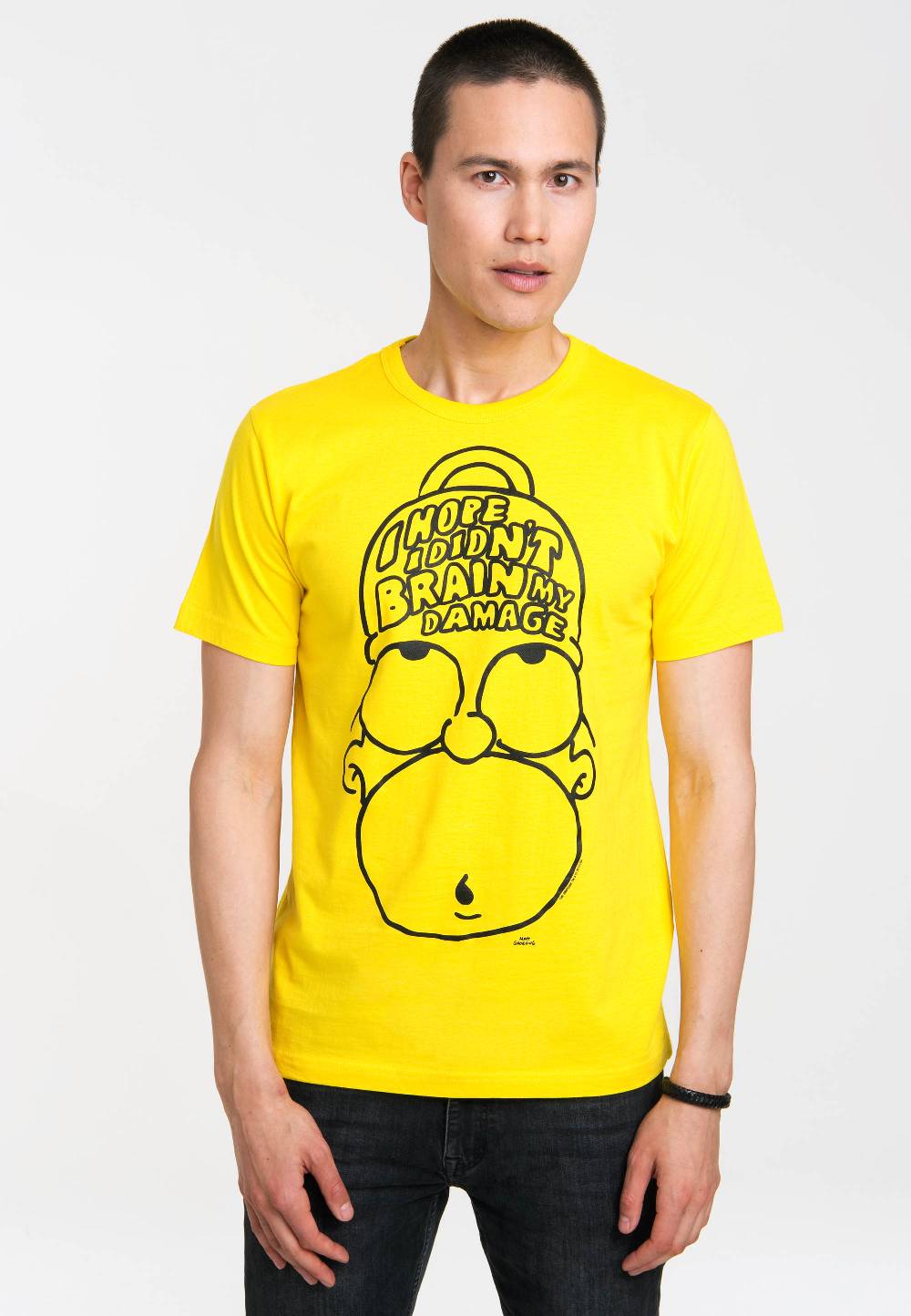 Logoshirt The Simpsons - Homer Simpson - Brain My Damage - T-Shirt Print - Herren Muttertagsangebot