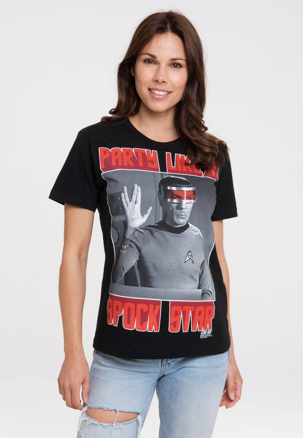 Logoshirt Star Trek - Spock - Party Like A Spock Star - T-Shirt Print - Damen Vatertagsangebot