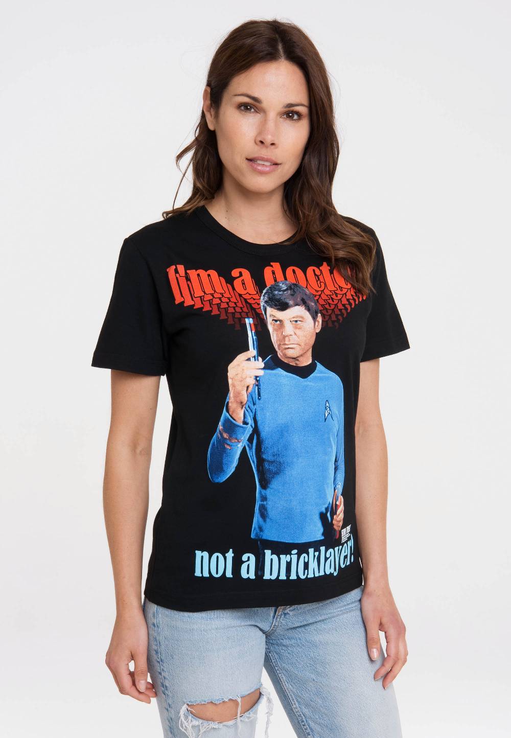 Logoshirt Star Trek - Dr. McCoy - I'm A Doctor Not A Bricklayer - T-Shirt Print - Damen Valentinstagsangebot