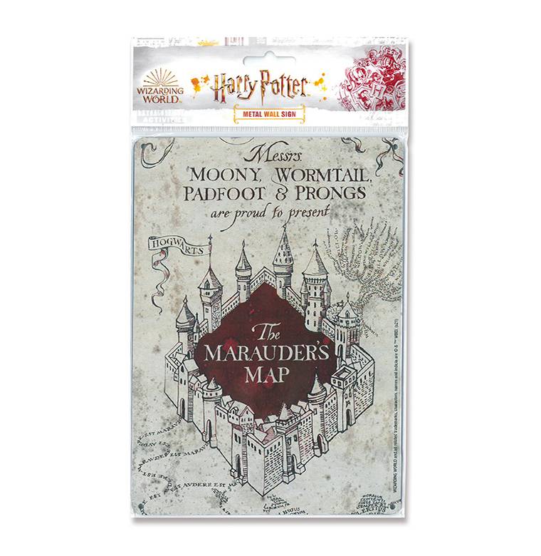 Logoshirt Harry Potter - The Marauder's Map - Blechschild A5 Kauf eins, bekomm eins gratis