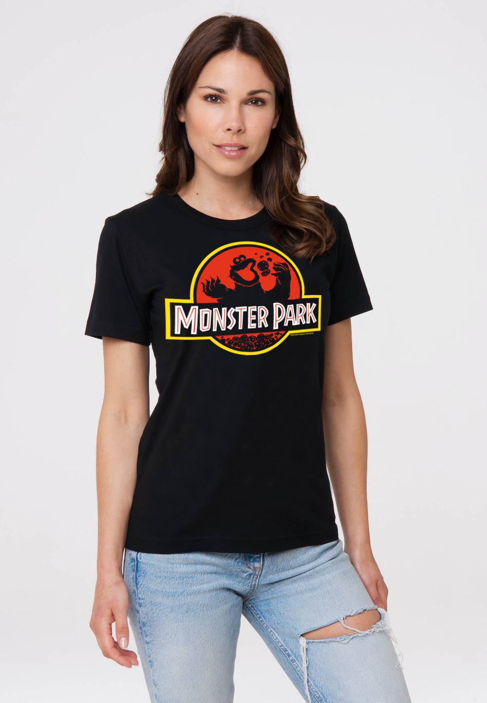 Logoshirt Sesamstrasse - Krümelmonster - Monster Park - T-Shirt Print - Damen JETZT KAUFEN