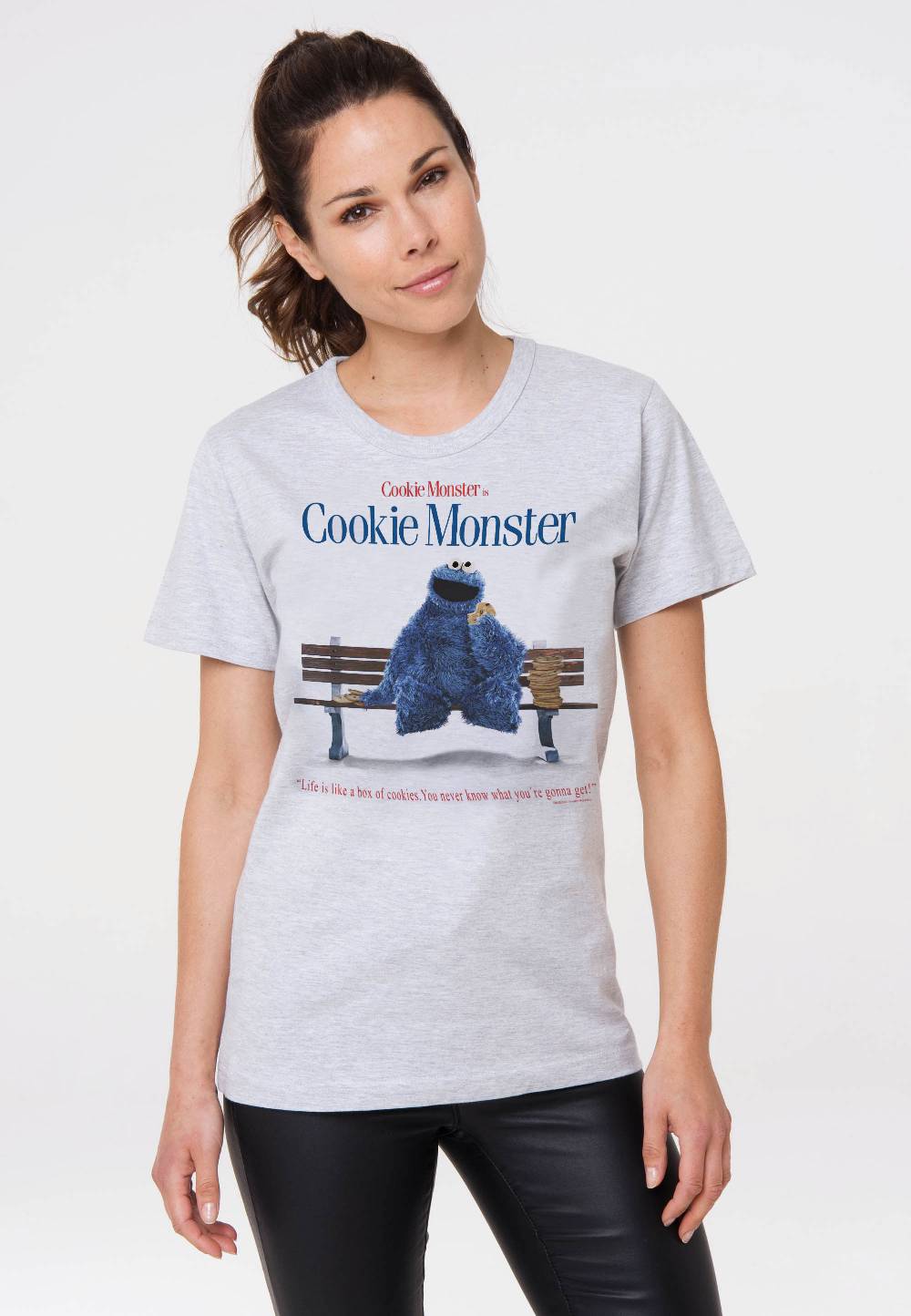 Logoshirt Sesamstrasse - Krümelmonster - Cookie Monster - Box Of Cookies - T-Shirt Print - Damen Discount Store für neue Produkte