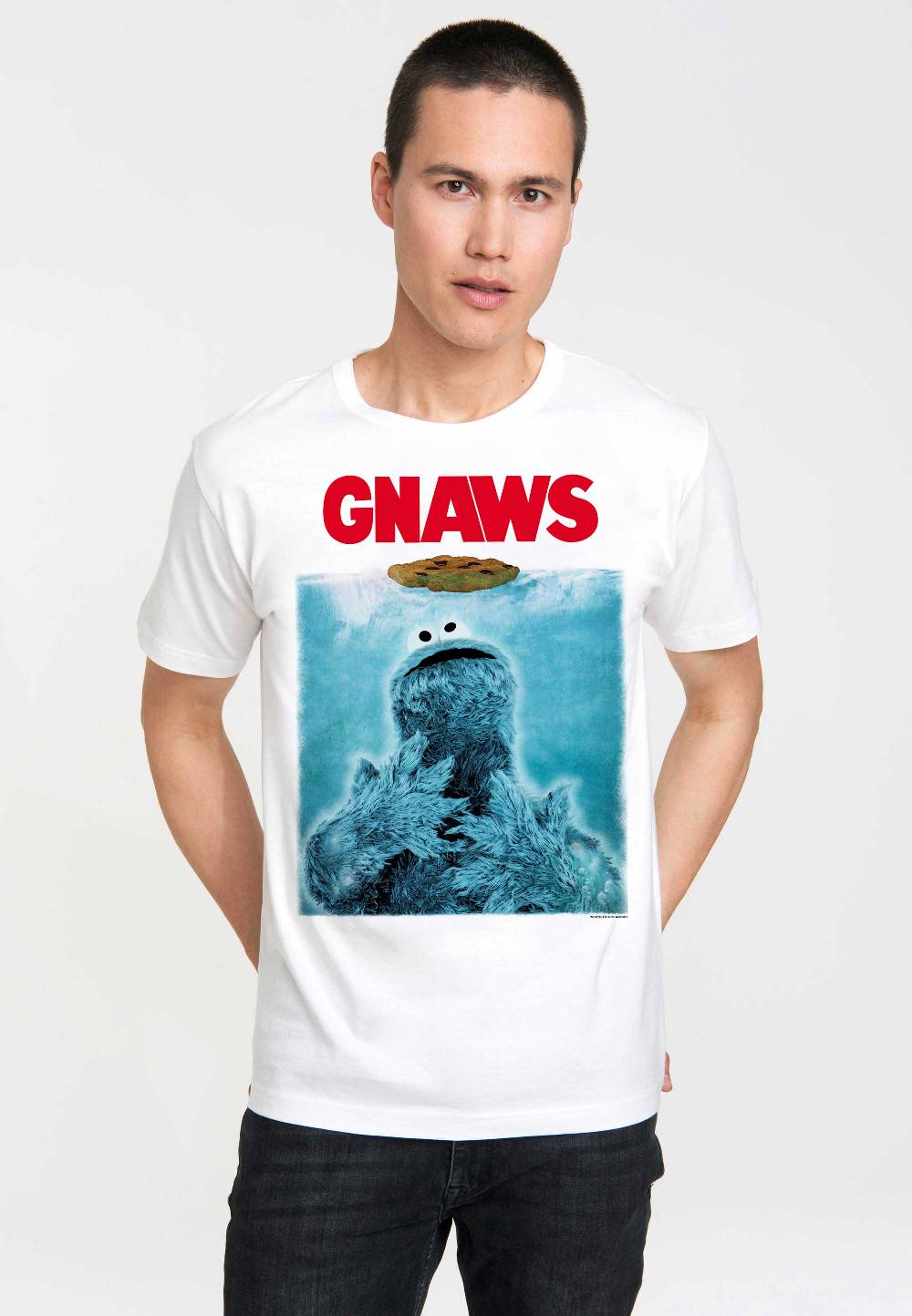 Logoshirt Sesamstrasse - Krümelmonster - GNAWS - T-Shirt Print - Herren Nur noch ein Tag übrig