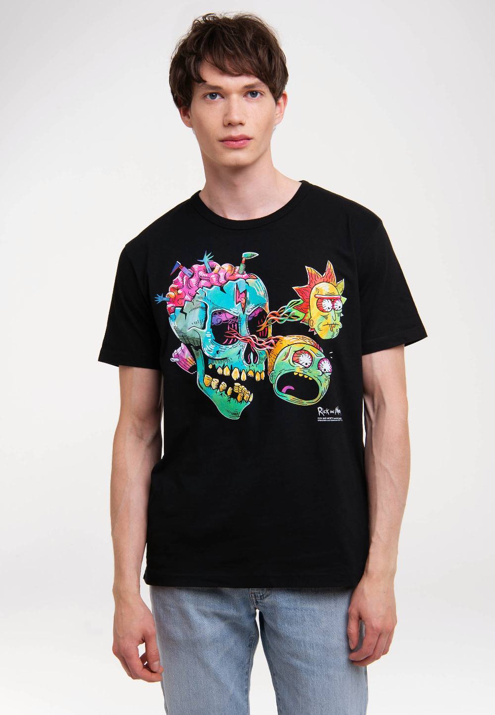 Logoshirt Rick & Morty - Eyeball Skull - T-Shirt Print - Herren Fabrikverkauf