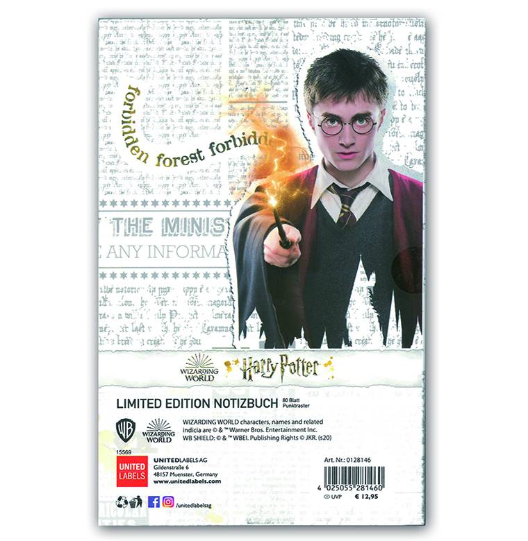 Logoshirt Harry Potter - Hogwarts Logo - Hardcover Notizbuch A5 - mit Gummiband - Gepunktet - Limited Edition Bis zu 60% Rabatt