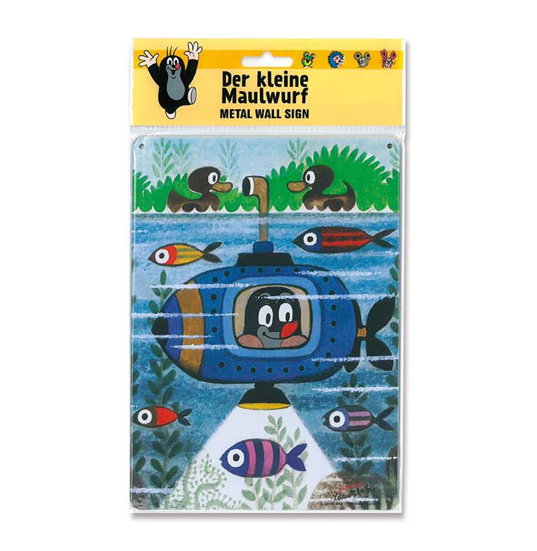 Logoshirt Der kleine Maulwurf - U-Boot - Blechschild A5 zollfrei