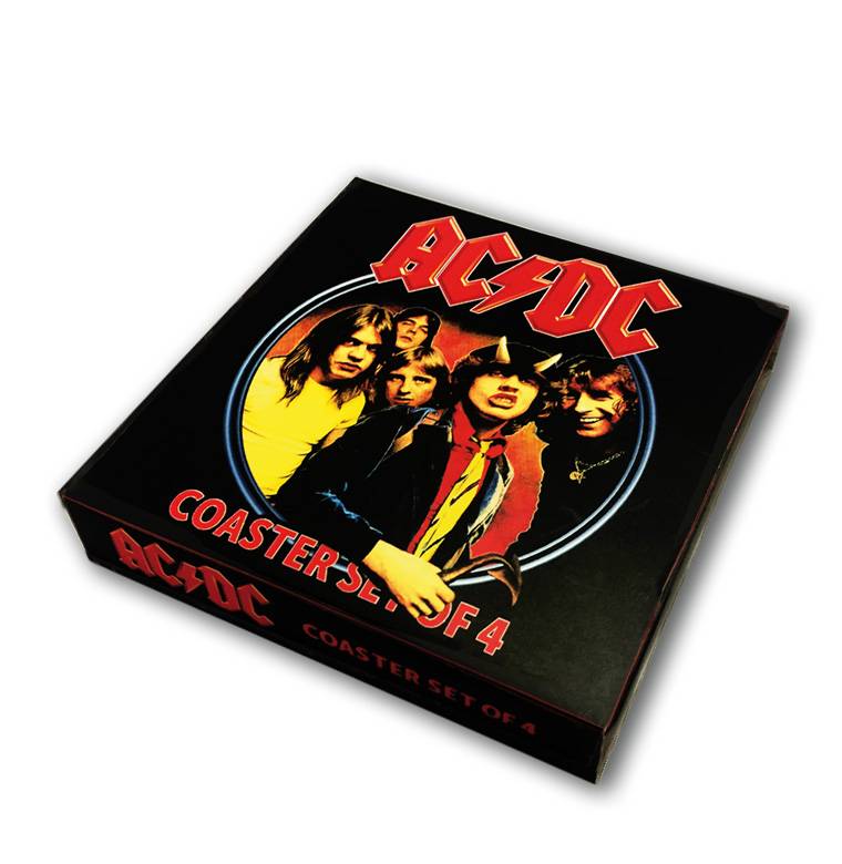Logoshirt AC/DC - Rock'n'Roll - 4er Set - Untersetzer Online Outlet